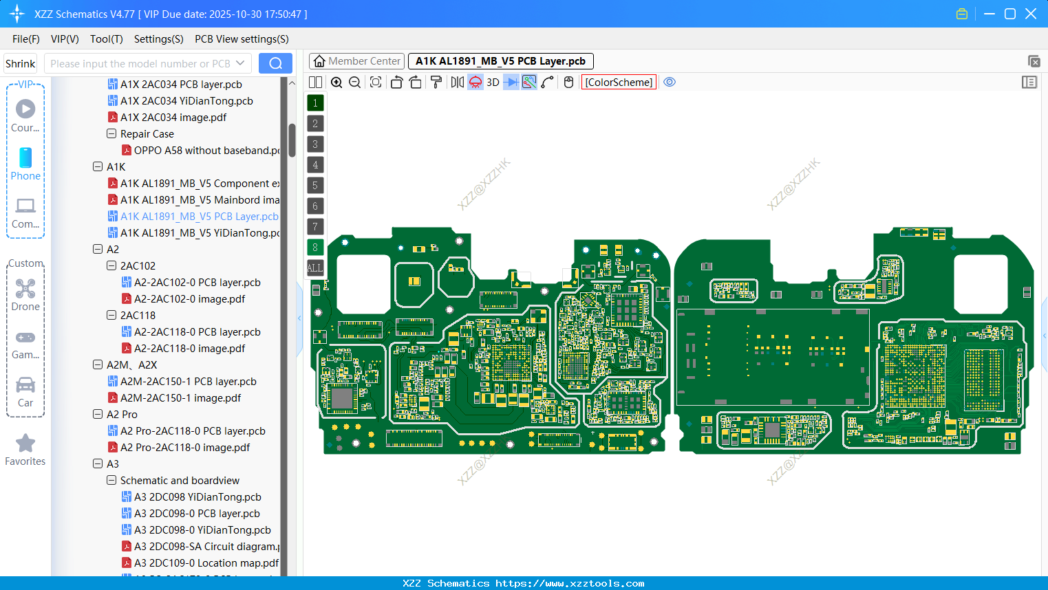 OPPO A1K AL1891_MB_V5 PCB Layer
